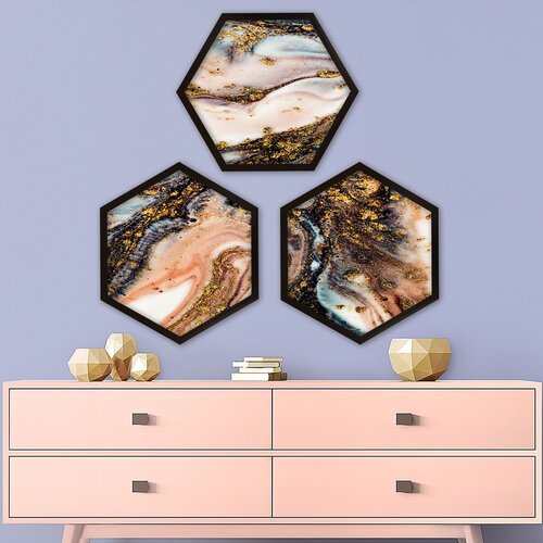 Wallity 6GEN1243121752 multicolor decorative framed painting (3 pieces) Cene