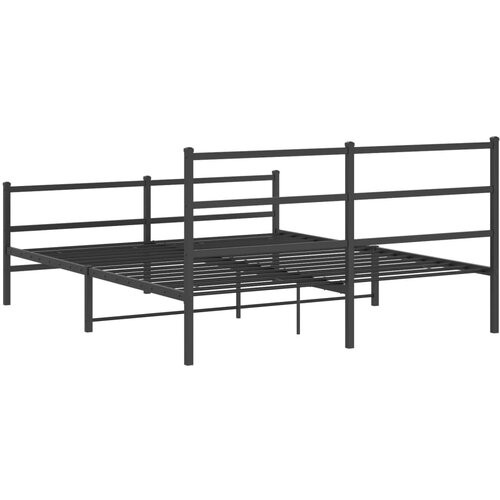  okvir kreveta s uzglavljem i podnožjem crni 150x200 cm Slike