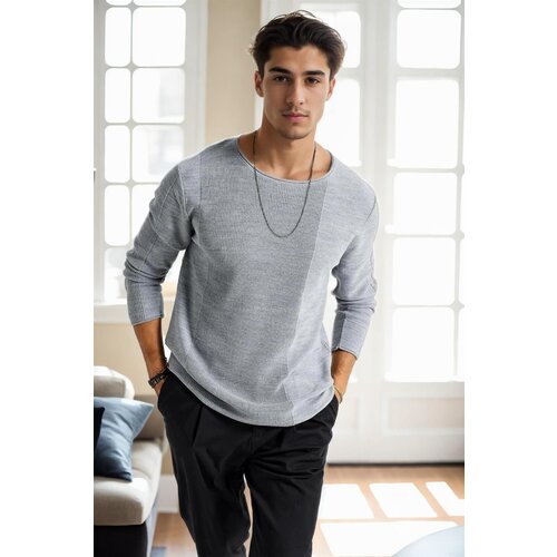 Dewberry 60226 Knitwear Menswear Sweater-GREY Cene