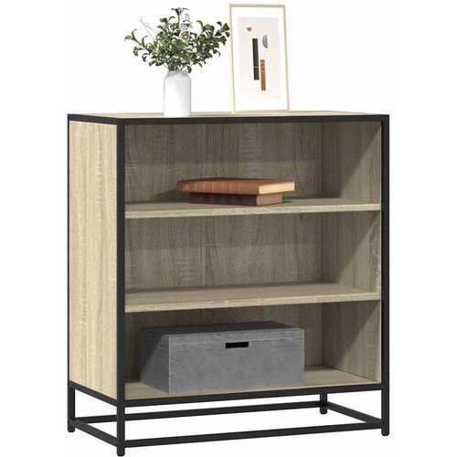 vidaXL Komoda sonoma hrast 68x35x76 cm inženirski les in kovina Cene