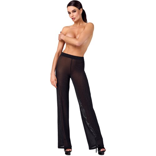Noir Handmade F374 Onyx Sheer Palazzo Black XS Slike