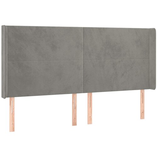  LED uzglavlje svjetlosivo 183 x 16 x 118/128 cm bar&amp;scaron;unasto Slike