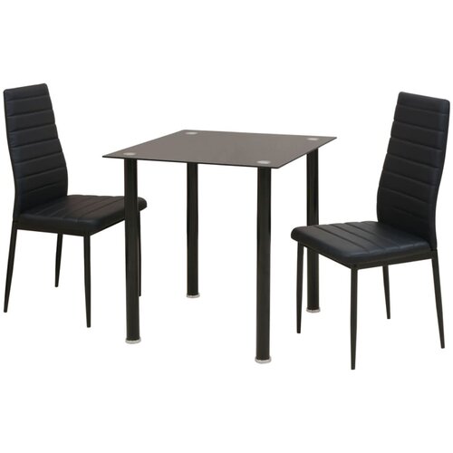 vidaXL 3-Dijelni blagovaonski set crni Cijene
