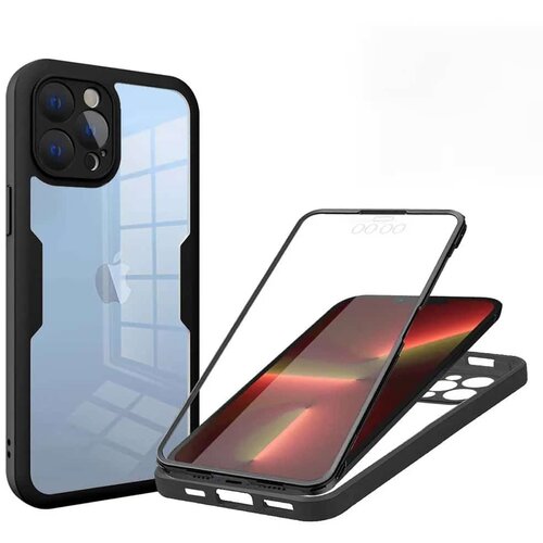 Techsuit ColorVerse 360 Series obojestranska za&scaron;čitna torbica za iPhone 13 Pro &ndash; črna Cene