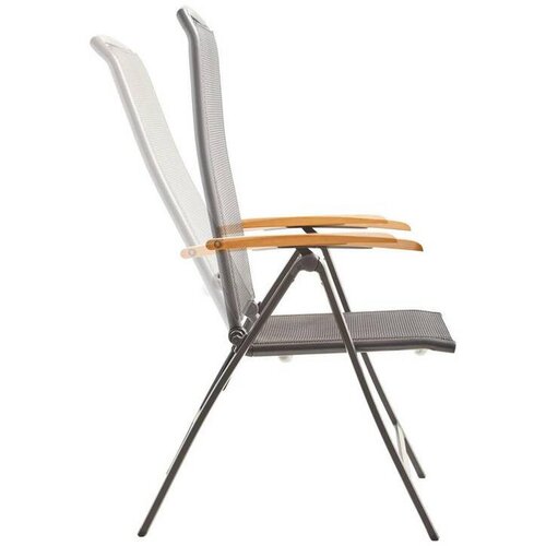 Ambia Garden ZLOŽLJIV VRTNI SEDEŽ tikovina aluminij antracit, črna Slike