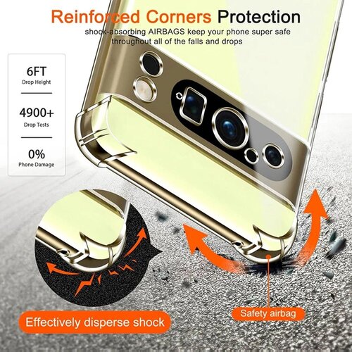 Techsuit Shockproof Clear Silicone prozirna maskica otporna na udarce za Google Pixel 9 Pro Slike