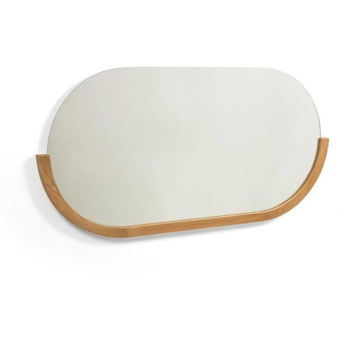 Kave Home Stensko ogledalo z lesenim okvirjem 96x55 cm Rokia – Cene