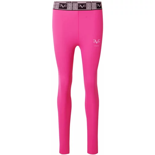 19V69 ITALIA Športne hlače 'ALENA' roza / črna / bela