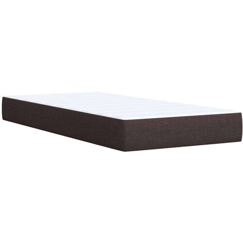 VidaXL Box spring postelja z vzmetnico temno rjava 80x200 cm blago, (21306607) Slike