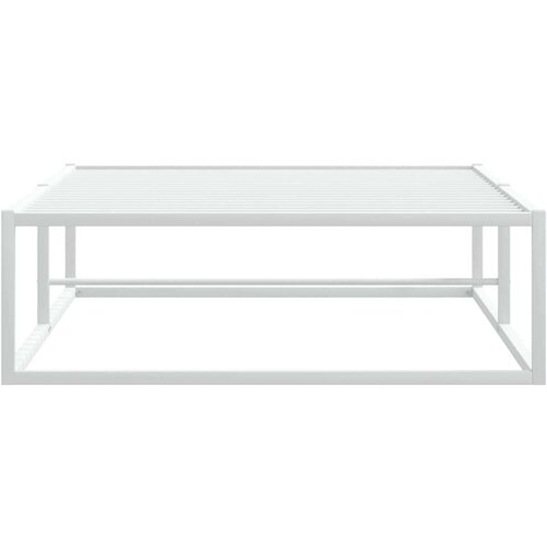 VidaXL Okvir kreveta bez madraca Bijeli 100x200 cm Metalni Slike