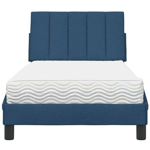 VidaXL Krevet s madracem plavi 90 x 200 cm od tkanine Slike
