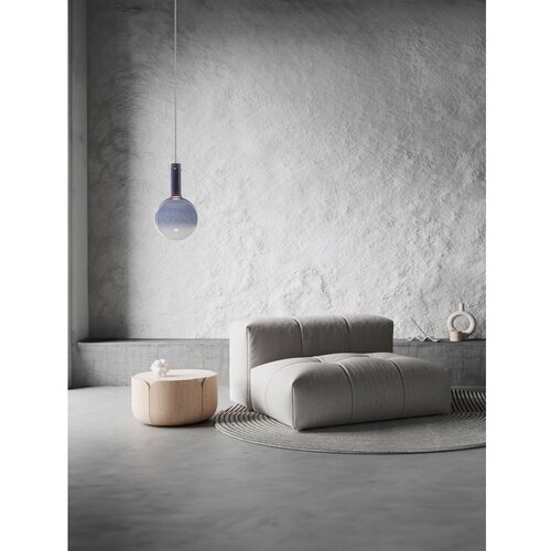 Nova Luce Modra steklena LED zatemnitvena viseča svetilka &amp;oslash; 25 cm Nostos &amp;ndash; Slike
