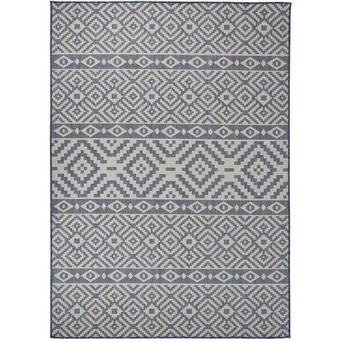  Vanjski tepih ravnog tkanja 120 x 170 cm plave pruge Cijene