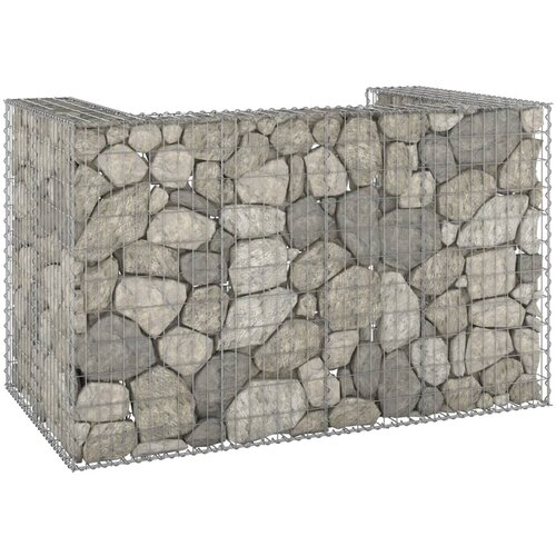 vidaXL Gabionski zid za kante od pocinčanog čelika 180 x 100 x 110 cm Cijene