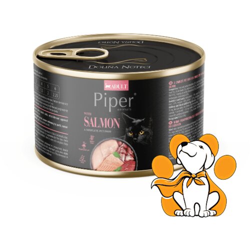 Piper Cat Salmon 185g, Vlažna Hrana Za Mačke Sa Lososom Za Zdravu Kožu i Dlaku Cene