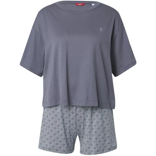 Esprit Kratke hlače za spanje bazaltno siva / svetlo siva