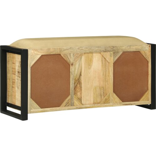 VidaXL klupa ormar 100x35x50 cm čvrsto drvo hrapavo mango Slike