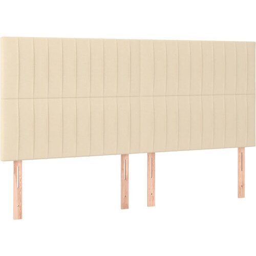 Maison Chic Posteljno vzglavje - Vzglavna omarica 4 kosa krem 80x5x78/88 cm blago, (22077707) Cene