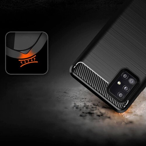 Carbon case fleksibilna maskica za Samsung Galaxy A71 5G Slike