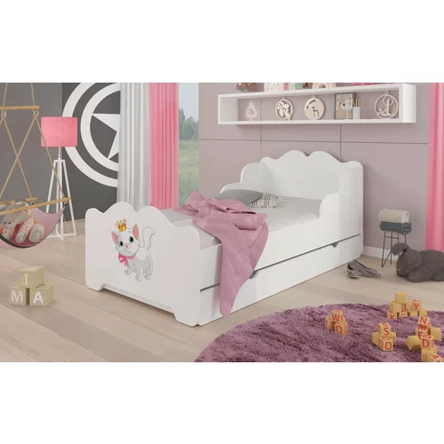 ADRK Furniture Otroška postelja Ximena s potiskom - 80x160 cm + predal