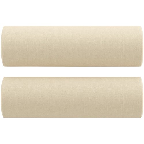  2-dijelni set sofa s jastucima krem od tkanine Slike