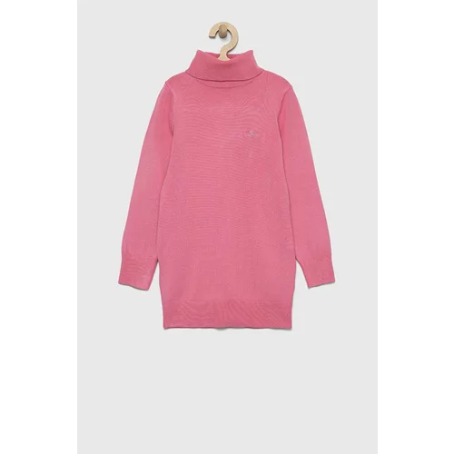 Guess Otroški pulover roza barva