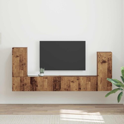  Set TV komoda 4 pcs Staro drvo Konstruirano drvo Cijene