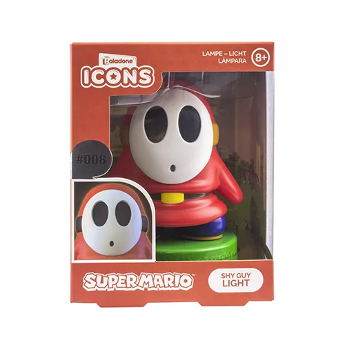 Paladone Products Ltd Super Mario Sramežljivi fant 3D ikona BDP | Uradno licenciran zbirateljski predmet Nintendo | Edinstvena ideja za darilo | Svetla nočna lučka ali namizna svetilka | Napajanje z bate, (21021240)