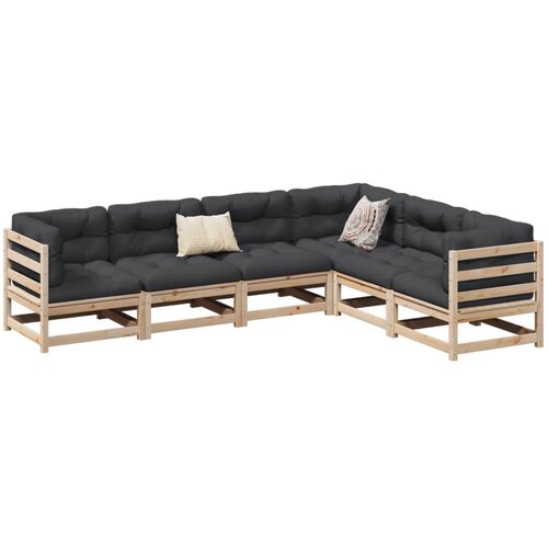 vidaXL 6-dijelni set vrtnih sofa od masivne borovine Cene