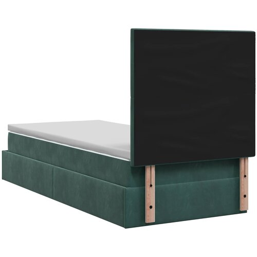  Krevet od pjene s madracem i LED-om Tamnozelena 90 x 200 cm Slike