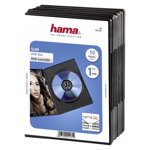 Hama Slim DVD Jewel Case pack of 10, black 51181 Cijene