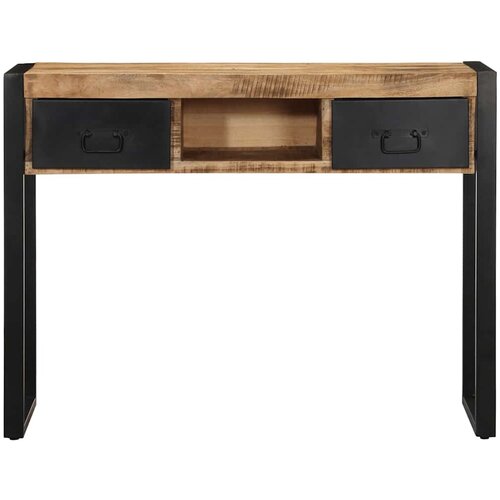 Maison Chic konzolna miza - miza ob steni 100x35x75 cm Masivni neobdelan les Mango, (21785756) Slike