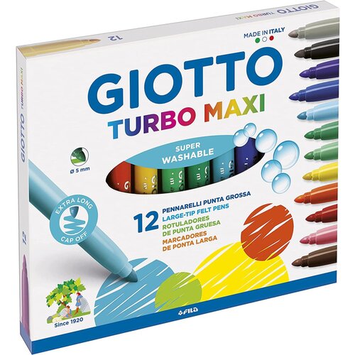 Giotto Flomasteri GIOTTO TURBO MAXI / 12 boja (slikarski pribor za crtanje) Cene
