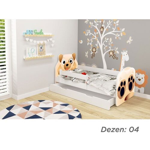 ACMA dečiji krevet VII animals 140x70 f + dušek 7 cm4 Cene