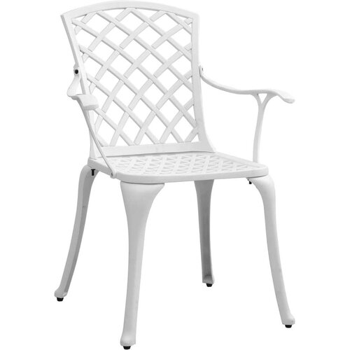 VidaXL 3-dijelni bistro set bijeli od lijevanog aluminija Slike