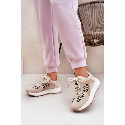 Boto Sports Shoes Sneakers Womens Platform Leopard Beige Pumbes Cijene