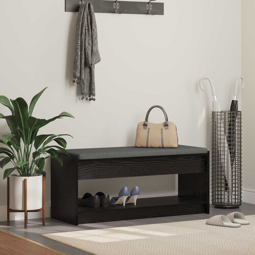  Klupa za hodnik s jastukom Crni Hrast 103 x 38 x 45 cm Cijene