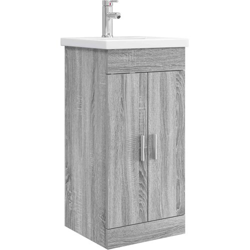vidaXL Kupaonski Lavabo - Umivaonik s sudoperom Siva Sonoma 42 x 40 x 84 5 cm - Siva Sonoma 42 x 40 x 84 5 cm Cijene