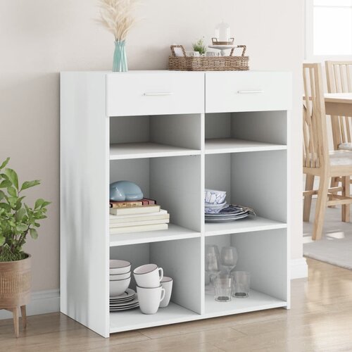 VidaXL Komoda bijela 80x42,5x93 cm od konstruiranog drva Slike