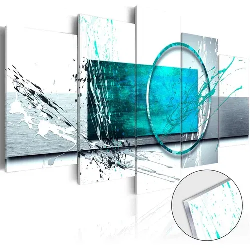  Slika na akrilnom staklu - Turquoise Expression [Glass] 100x50
