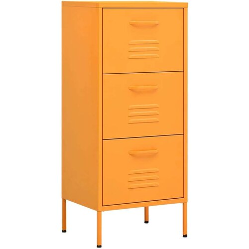 VidaXL Ormarić za pohranu boja senfa 42,5 x 35 x 101,5 cm čelični Slike
