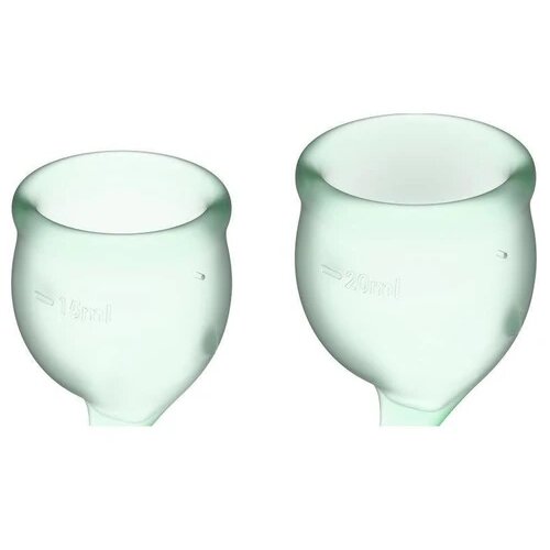 Satisfyer Feel Confident set od 2 menstrualne ča&amp;scaron;ice, svetlozelene &amp;mdash; 4002279 Slike