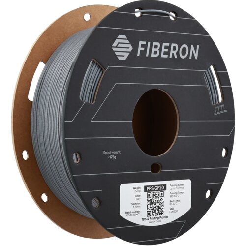 Polymaker Fiberon&amp;trade; PPS-GF20 Grey - 1,75 mm / 500 g Slike