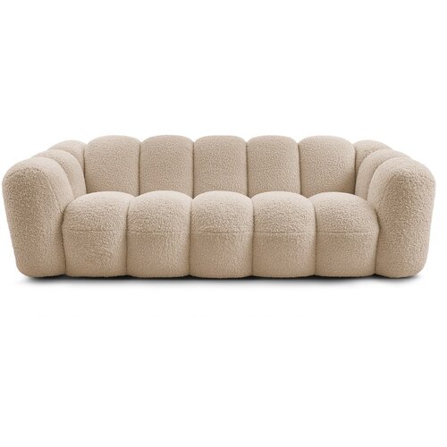 Bobochic Paris Svjetlo smeđa sofa od boucl&amp;eacute; tkanine 232 cm Hippolyte &amp;ndash; Slike