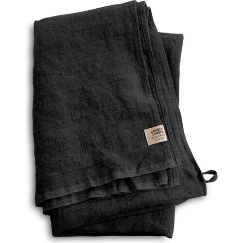 Lovely Linen Hamam-brisača / brisača za savno - Dark Grey Cene