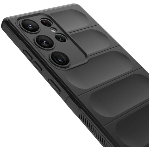Wave silikonski ovitek za Samsung Galaxy S23 Ultra 5G - črn Slike