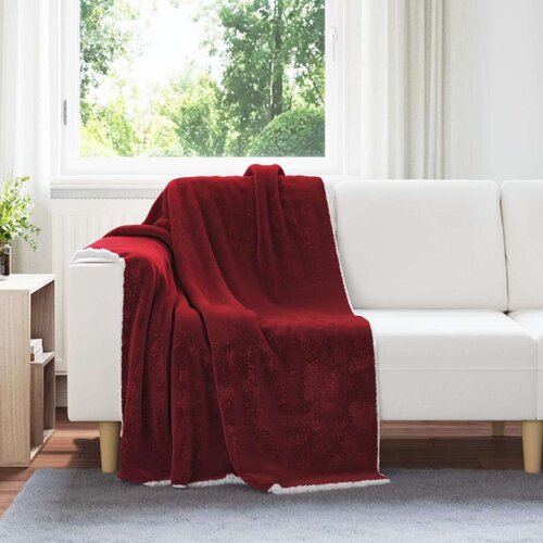  Odeja Bordeaux rdeča 130 x 150 cm Flis, (5000288240) Cene