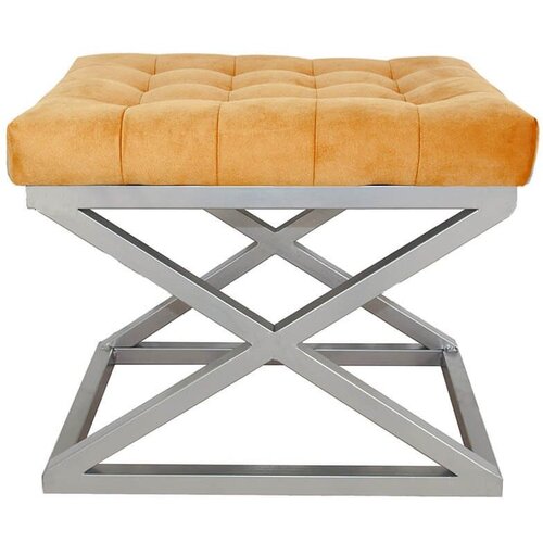 Atelier Del Sofa Capraz - Silver, Orange SilverOrange Pouffe Cijene