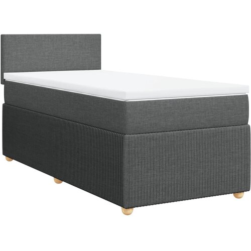 Maison Chic Box spring postelja - Vzmetna postelja z vzmetnico temno siva 90x190 cm blago SL10213, (21904026) Cene