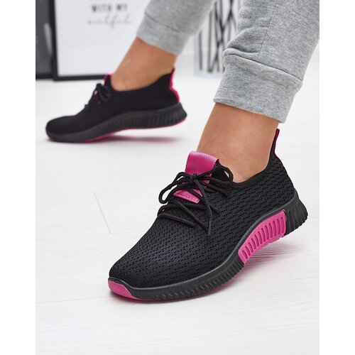 Resti Black women's sports shoes with fuchsia inserts Keteti - Footwear Cene
